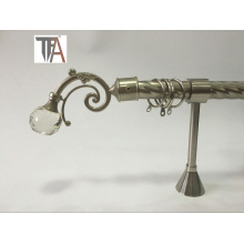 Crystal Cap Curtain Rod Iron Curtain Pipe